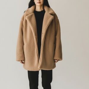 Audrey 3+1 Warm Teddy Bear Jacket Camel